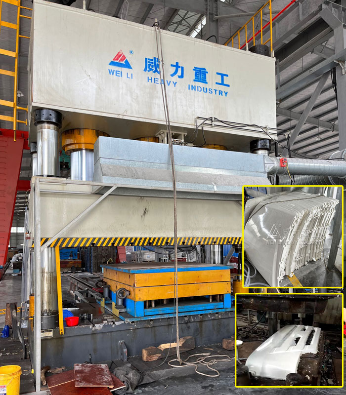 2000噸四柱模壓液壓機(SMC汽車保險杠、導(dǎo)流罩)